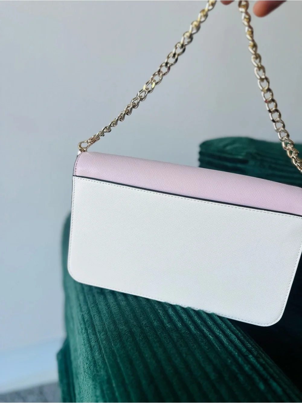 kate spade Pink and Cream Colorblock Crossbody Clutch
